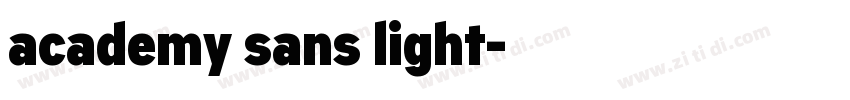 academy sans light字体转换